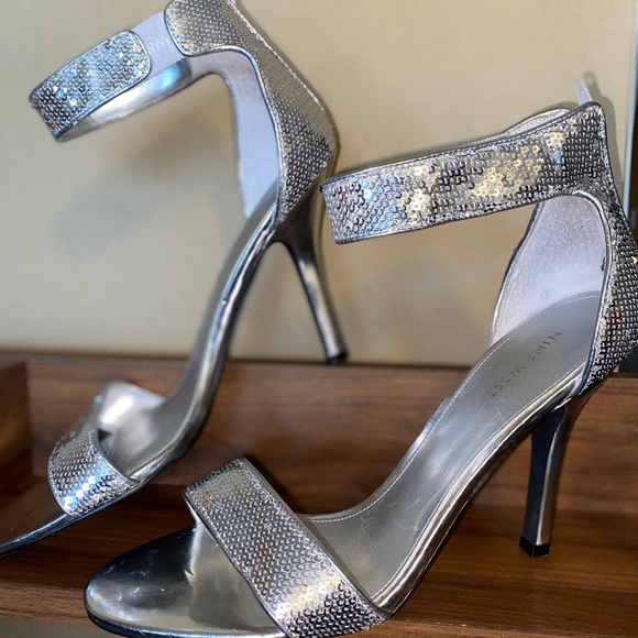 Nine West - Glamorous Silver Sequin Heels - Picture 4 of 11